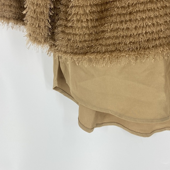 Vince Camuto eyelash gold tone shimmer boxy  top - Picture 4 of 16